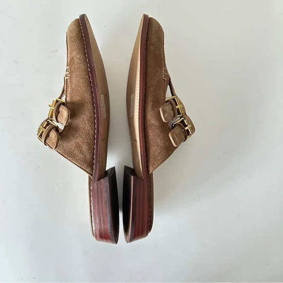 NEW Dolce Vita Haydee Double Buckle Cinnamon Suede Mary Jane Women's Mule, Sz 9 - Picture 8 of 11